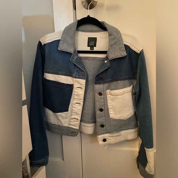 Wild Fable Multi-Denim Cropped Jean Jacket