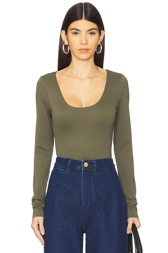 Good American Sculpting Scoop Long Sleeve Body