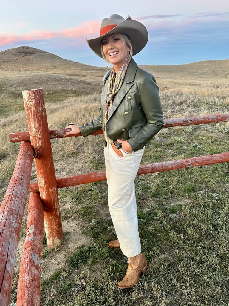 The Sparkling Spur Green Leather Jacket