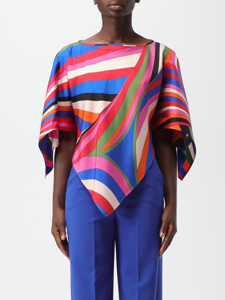 Emilio Pucci Silk Iride Print Blouse